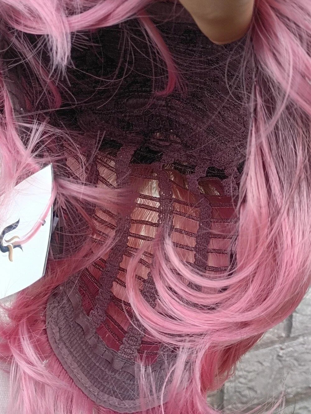 Short Layered Ombre To Pink Women's Synthetic Wig